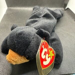 Ty Beanie Baby Blackie Bear 1994 Vintage Plush Style 4011 with Tag